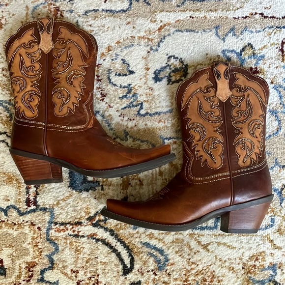Ariat Shada Leather Western Mid-Calf Cowboy Boots 6.5 EUC - Picture 2 of 13
